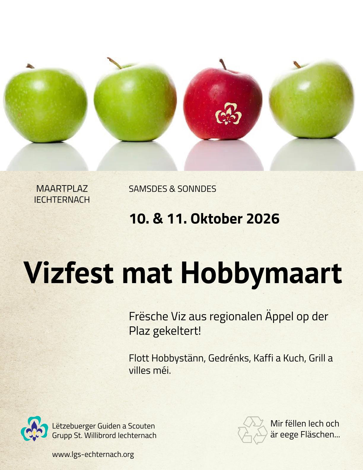 10.&11. Oktober 2026: Vizfest Echternach