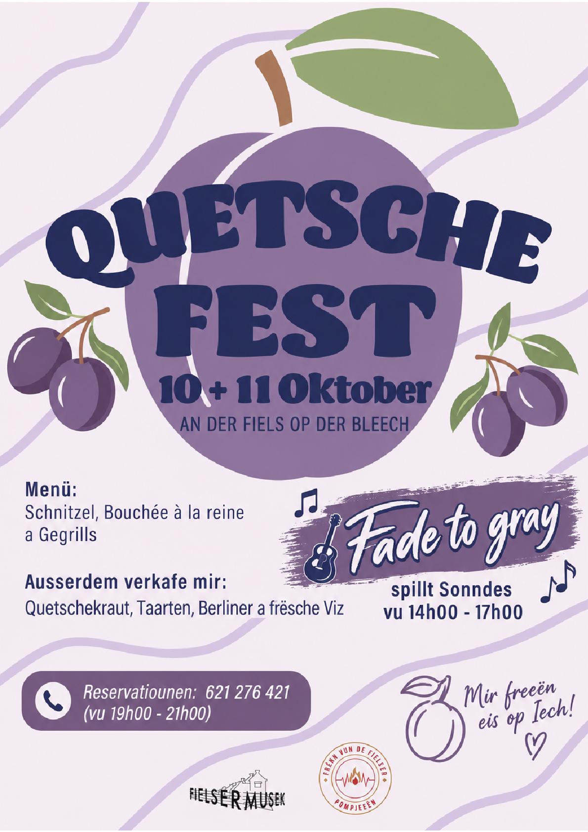 10.&11. Oktober 2026: Quetschefest Fiels